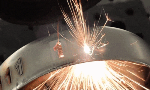 Laser deep marking (cutting) with Fujikura fibre laser source